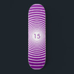 Skateboard d'anniversaire - Personnalisé - Choisir<br><div class="desc">Circles d'années - Choisissez vos couleurs préférées / années / ou nombre / lettres</div>