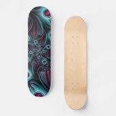 Skateboard Dans la profondeur de l'art fractal abstrait rose (Recto)