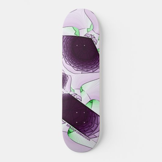 Skateboard Dans l'ombre de la couleur Violet (Recto)