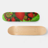 Skateboard Danse Coeurs rouges Moderne Art Abstrait fractal (Horz)