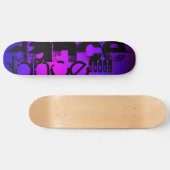 Skateboard Danse ; Violet Bleu vif et Magenta (Horz)