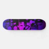 Skateboard Danse ; Violet Bleu vif et Magenta (Horz)