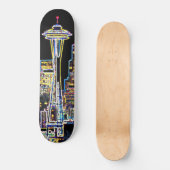 Skateboard Dark be the Night - Luminous Seattle Skyline (Recto)