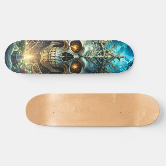Skateboard Dark Forest Skull (Horz)
