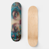 Skateboard Darkly surreal mermaid face street art airbrush  (Recto)