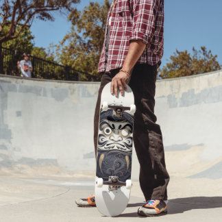 Skateboard Daruma japonais minimaliste | Zen Kintsugi