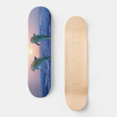 Skateboard Dauphin de verdure au lever du soleil (Recto)