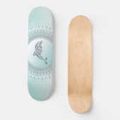 Skateboard Dauphin Mandala de Style Plage (Recto)