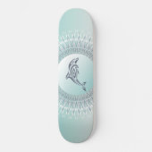 Skateboard Dauphin Mandala de Style Plage (Recto)