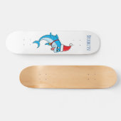 Skateboard Dauphin mignon avec dessin animé du chapeau du Pèr (Horz)