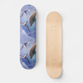 Skateboard Dauphins et oiseaux de plongée (Recto)