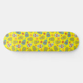 Skateboard Day of the Dead Sugar Skulls Pattern Yellow (Horz)