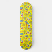 Skateboard Day of the Dead Sugar Skulls Pattern Yellow (Recto)
