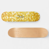 Skateboard de Bokeh Gold moderne (Horz)