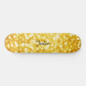Skateboard de Bokeh Gold moderne (Horz)