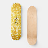Skateboard de Bokeh Gold moderne (Recto)