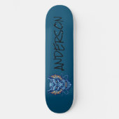 Skateboard de dragon bleu personnalisé (Recto)