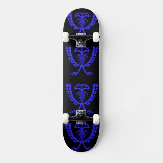 Skateboard de l'aigle bleu en tête (Recto)