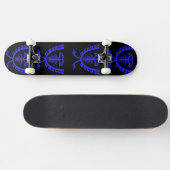 Skateboard de l'aigle bleu en tête (Horz)