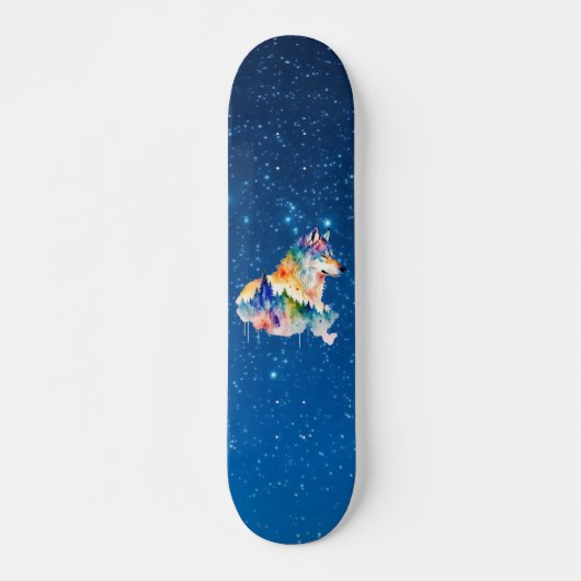 Skateboard de loup céleste (Devant)