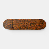Skateboard De nombreux dangers - Orange sur Noir (Horz)