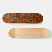 Skateboard De nombreux dangers - Orange sur Noir (Horz)