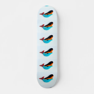 skateboard de sirènes bleues