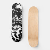 Skateboard de style noir et Marbre blanc (Recto)