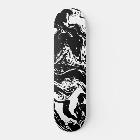 Skateboard de style noir et Marbre blanc (Recto)