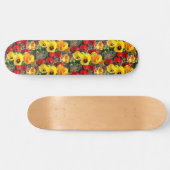 Skateboard de tulipes jaunes et rouges (Horz)
