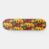 Skateboard de tulipes jaunes et rouges (Horz)