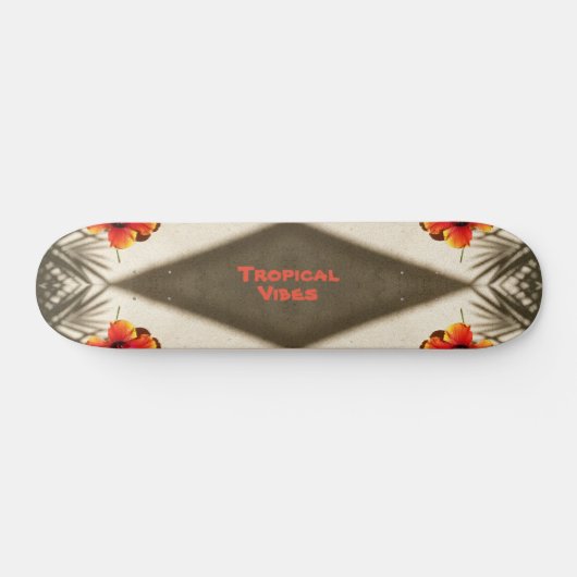 Skateboard de vibes tropicales (Horz)
