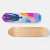 Skateboard Debout dans les couleurs (Horz)