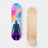 Skateboard Debout dans les couleurs (Recto)