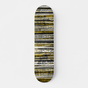 Skateboard Décadage technique - Noir et blanc sur orange