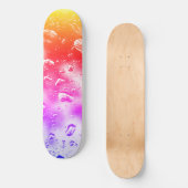 Skateboard Deck, Rainbow Raindrops design (Recto)