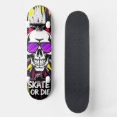 Skateboard Deck 'VIN' - Punk Grunge - SKATE OR DIE (Recto)