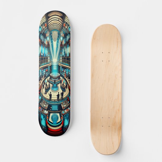 Skateboard "Deco Broadcast Hub Deck" (Recto)