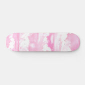 Skateboard Décor Clair Rose Élégant Nuages (Horz)