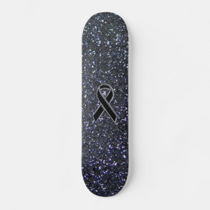 Skateboard Décor d'accent de sensibilisation au ruban noir