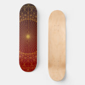 Skateboard Décor de luxe doré rouge (Recto)