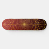 Skateboard Décor de luxe doré rouge (Horz)