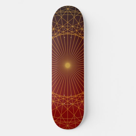 Skateboard Décor de luxe doré rouge (Recto)