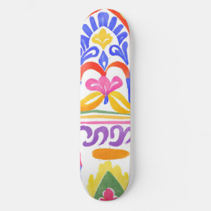 Skateboard décoration traditionnelle roumaine