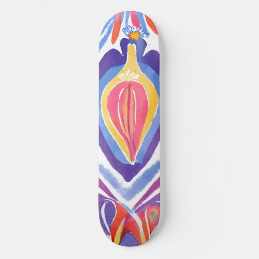 Skateboard décoration traditionnelle roumaine (Recto)