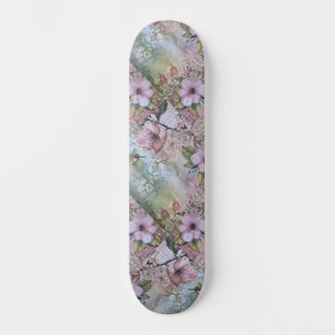 Skateboard Découpage Vintage fille inspirée Plate-forme flora