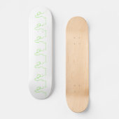 Skateboard Découpe d'un lièvre vert clair (Recto)
