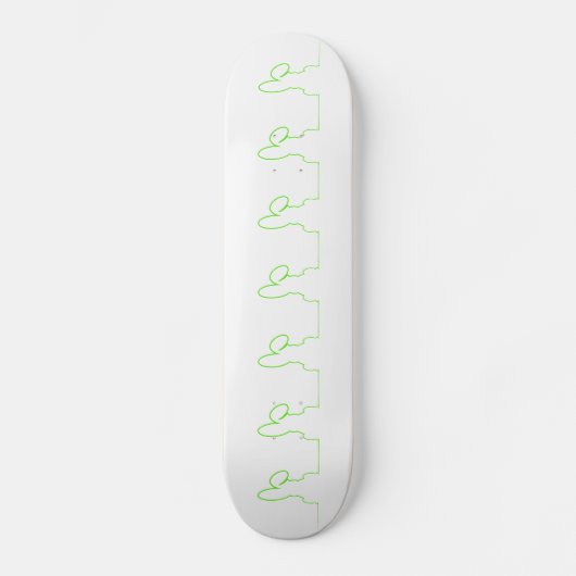 Skateboard Découpe d'un lièvre vert clair (Recto)