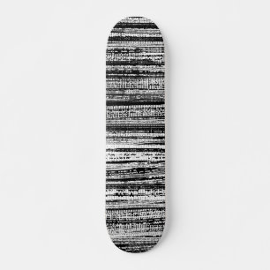 Skateboard Découpe technique - noir et blanc sur bois