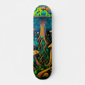 Skateboard Découvrez Wonderland sur Roues : Magic Mushroom (Devant)